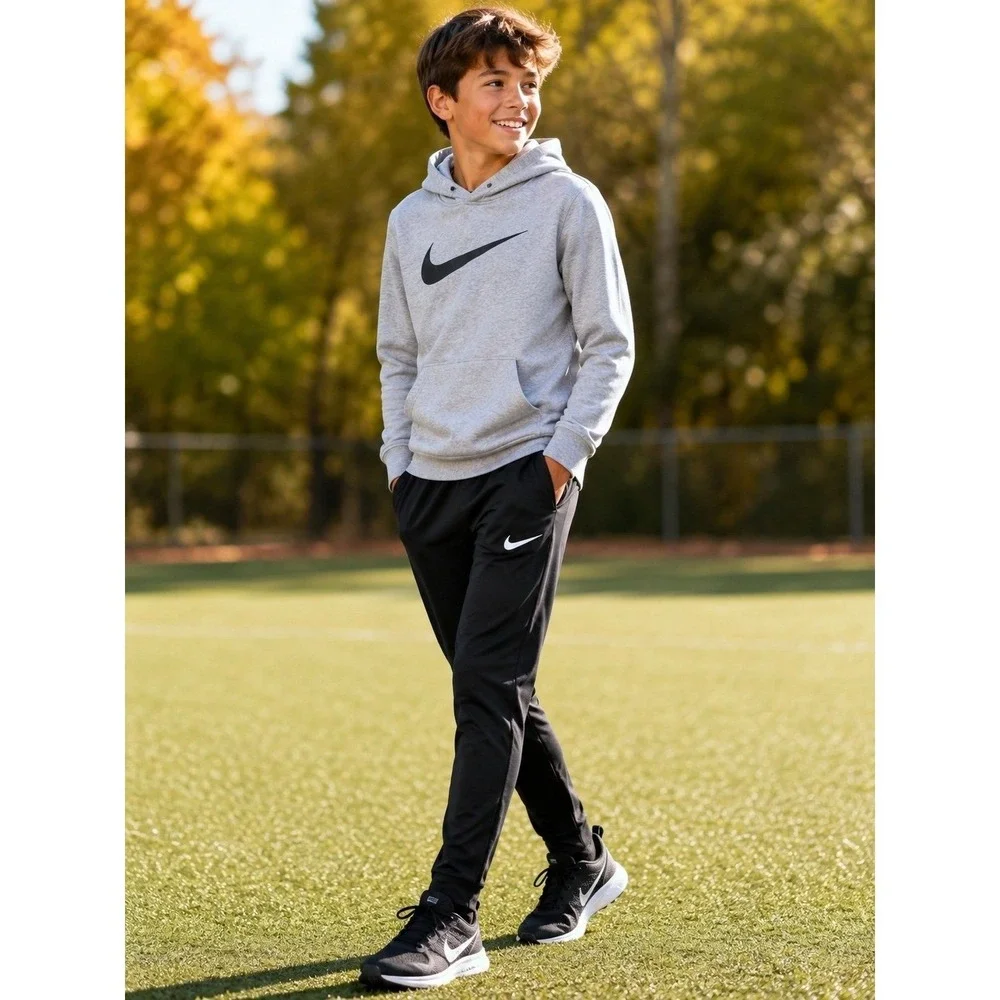 Nike Dri-FIT Youth Medium Black Athletic Training Running Pants Tapered